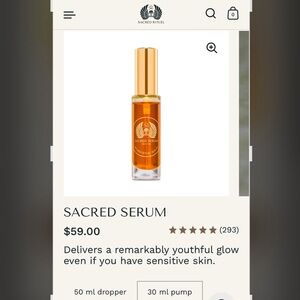 Sacred Ritual Beauty serum 30ml hemp